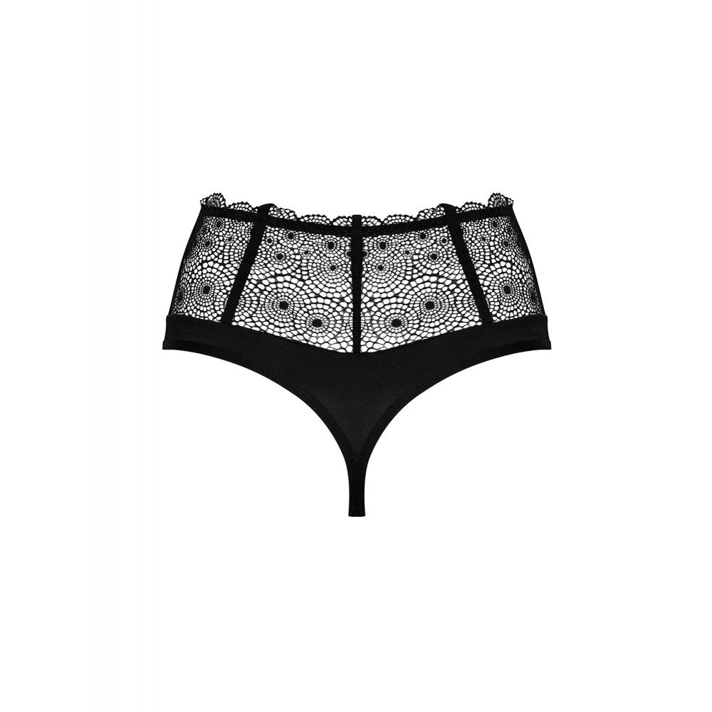 Эротическое белье - Высокие трусики-стринги Obsessive Sharlotte panties black XXL 2
