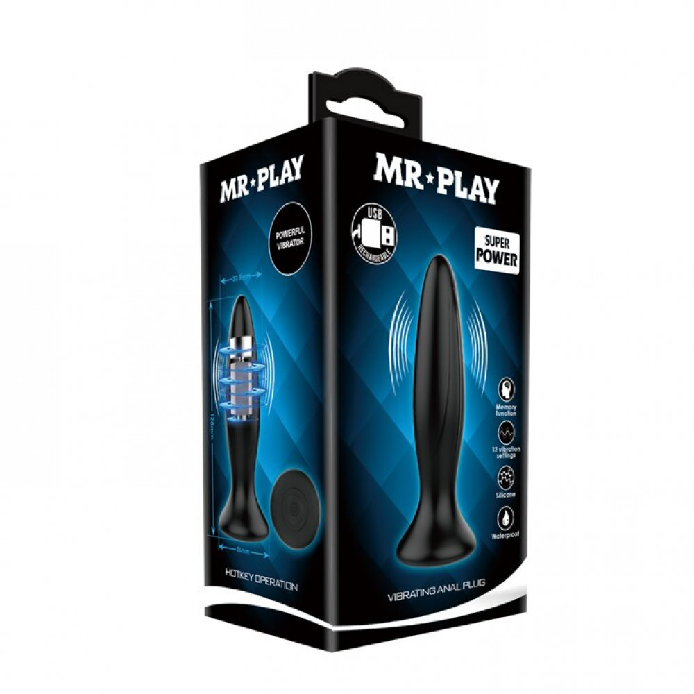 Анальные игрушки - Анальный стимулятор с вибрацией MR PLAY, BI-040082-MR 1