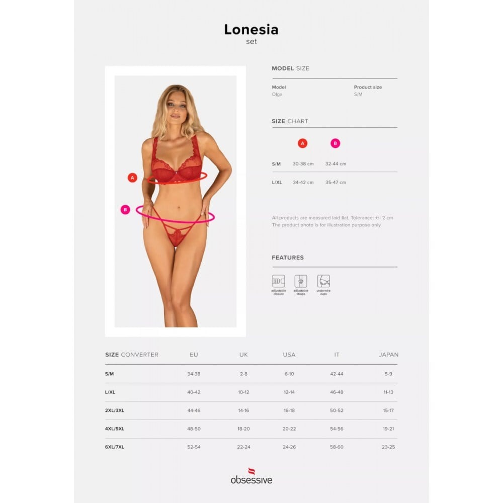 Эротические комплекты - Комплект Obsessive Lonesia L/XL 1