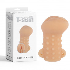 Мастурбатор вагина с петлей под пальцы T-skin MILF STROKE-HER Chisa