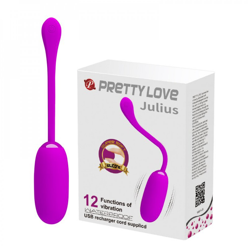 Вибратор - ПЕРЕЗАРЯЖАЕМОЕ ВИБРОЯЙЦО PRETTY LOVE «JULIUS», BI-014653