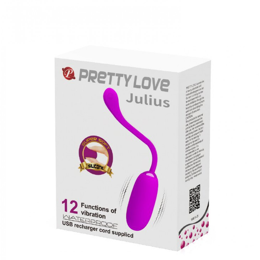 Вибратор - ПЕРЕЗАРЯЖАЕМОЕ ВИБРОЯЙЦО PRETTY LOVE «JULIUS», BI-014653 1