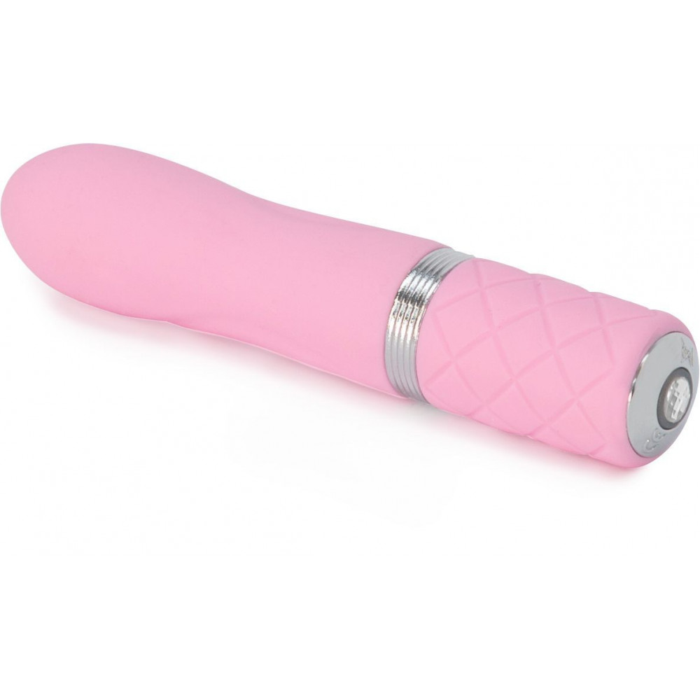 Вибратор - Роскошный вибратор PILLOW TALK - Flirty Pink с кристаллом Сваровски, гибкая головка 5