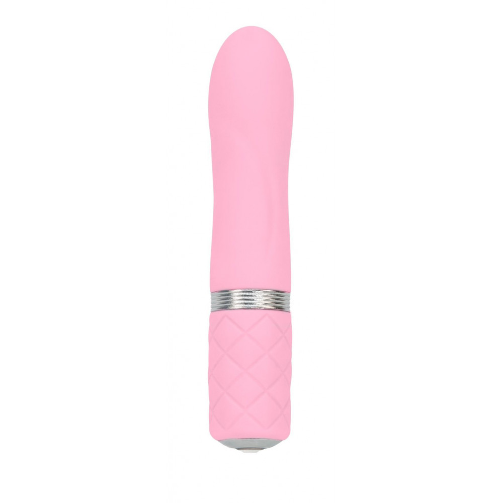 Вибратор - Роскошный вибратор PILLOW TALK - Flirty Pink с кристаллом Сваровски, гибкая головка 9
