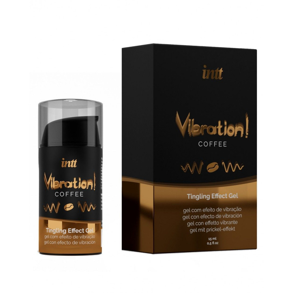 Женские возбудители - Жидкий вибратор Intt Vibration Coffee (15 мл), густой гель, очень вкусный, действует до 30 минут