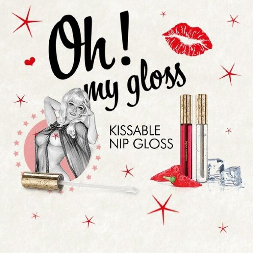 Стимулирующие средства и пролонгаторы - Набор блесков для сосков Bijoux Indiscrets Kissable Nip Gloss DUET (2х13 мл)  1