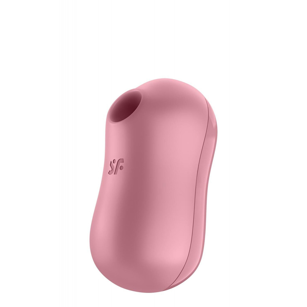 Вибраторы вакуумные - Вакуумный стимулятор с вибрацией Satisfyer Cotton Candy Light Red