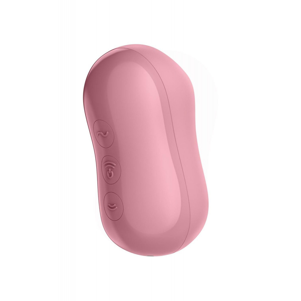 Вибраторы вакуумные - Вакуумный стимулятор с вибрацией Satisfyer Cotton Candy Light Red 2