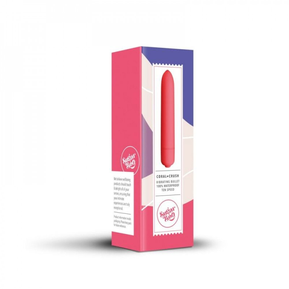 Клиторальный вибратор - Вибропуля SugarBoo Coral Crush, 10 уровней интенсивности 2