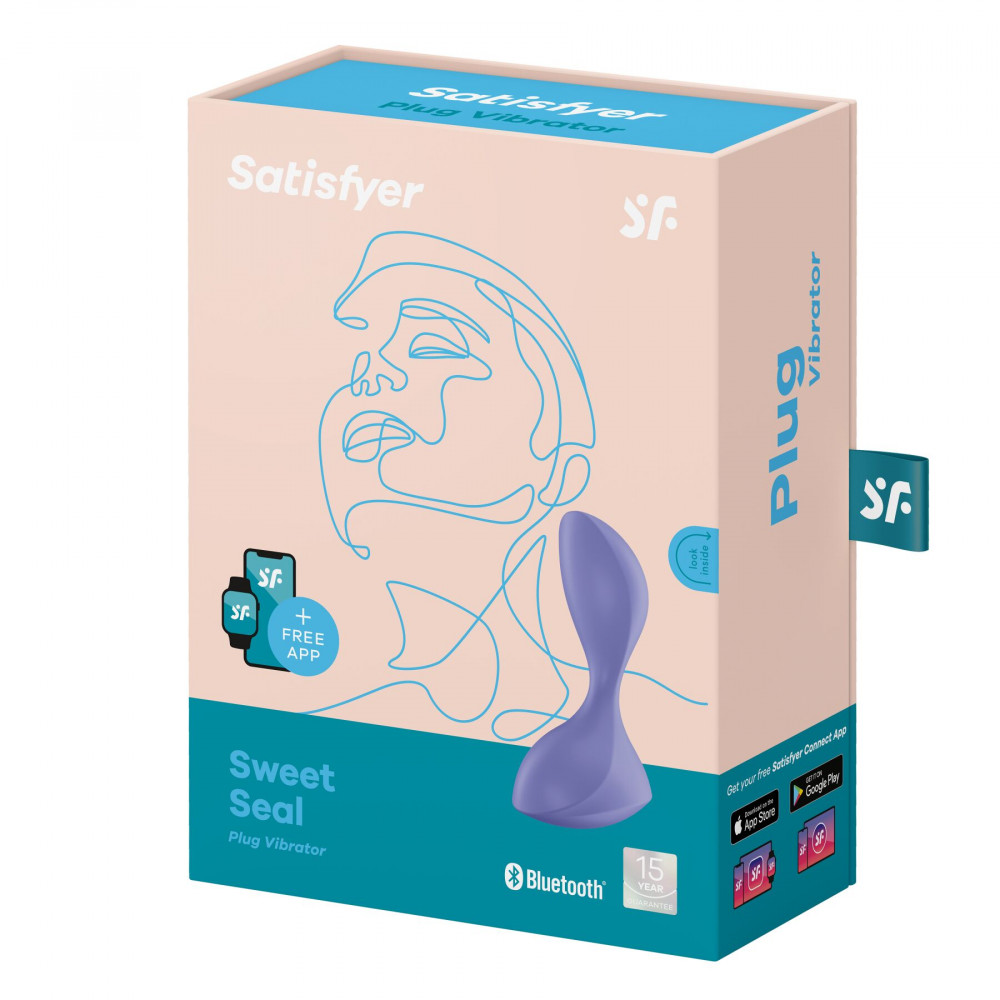 Анальные пробки с вибрацией - Анальная смарт-пробка с вибрацией Satisfyer Sweet Seal Lilac 1