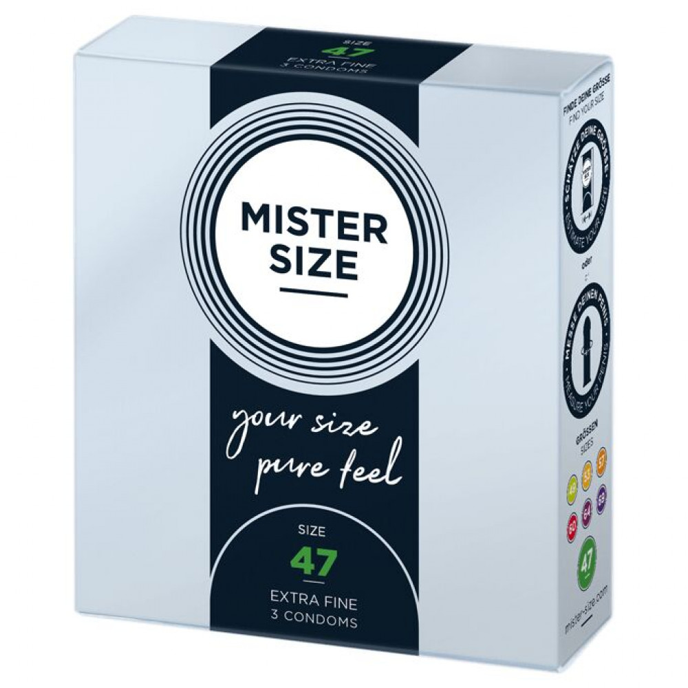 Презервативы - Презервативы Mister Size - pure feel - 47 (3 condoms), толщина 0,05 мм 2
