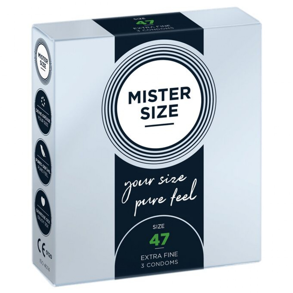 Презервативы - Презервативы Mister Size - pure feel - 47 (3 condoms), толщина 0,05 мм