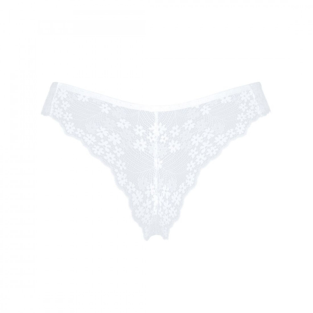 Сексуальные трусики - Полупрозрачные трусики Obsessive Heavenlly panties XL/2XL, открытые ягодицы 2