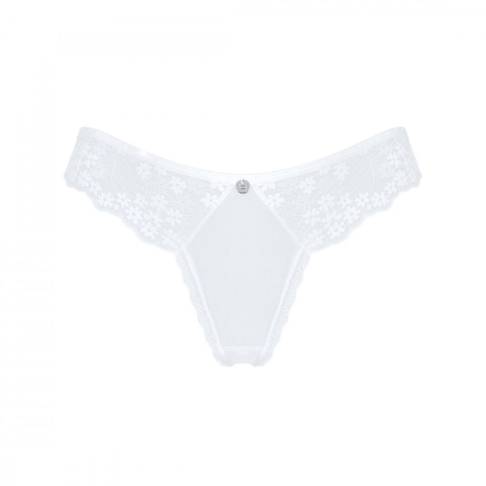 Сексуальные трусики - Полупрозрачные трусики Obsessive Heavenlly panties XL/2XL, открытые ягодицы 3