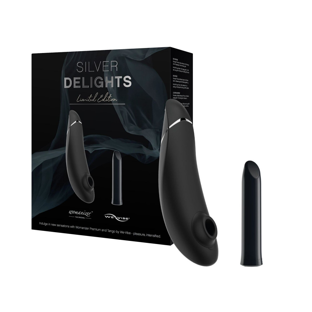 Наборы вибраторов - Премиальный подарочный набор Silver Delights Collection: Womanizer Premium и We-Vibe Tango