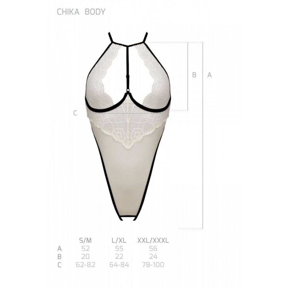 Эротическое боди - Боди CHIKA BODY cream S/M - Passion 2
