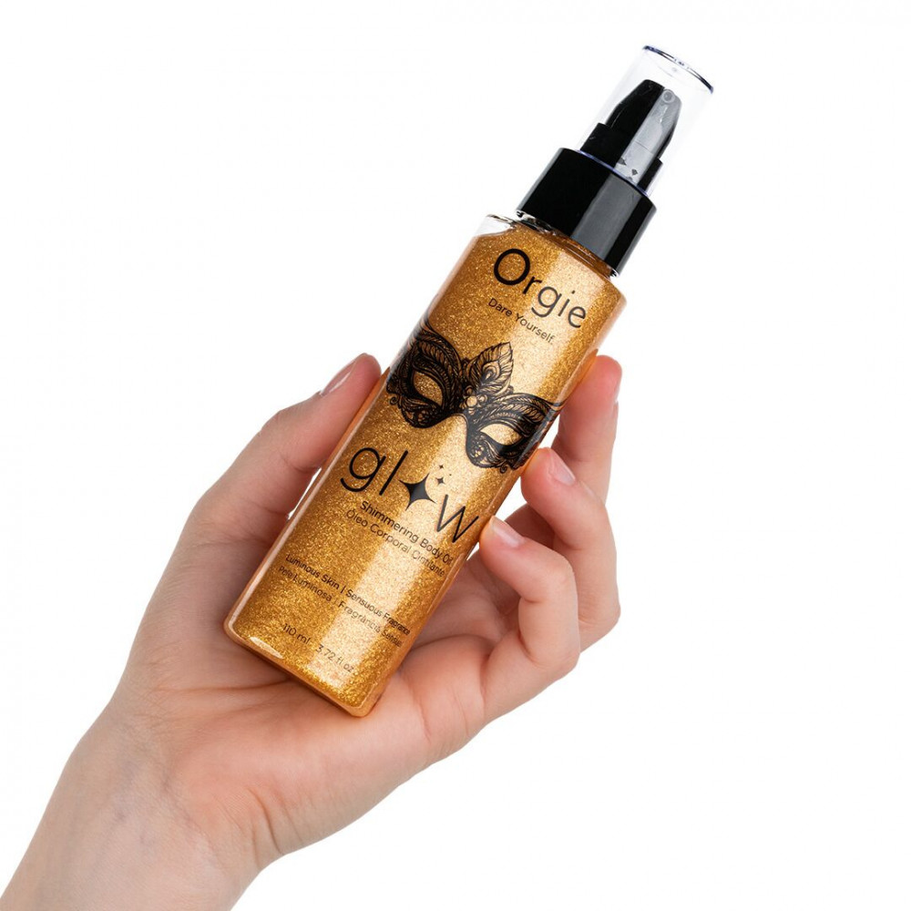 Интимная косметика - Масло-шиммер для тела Orgie – Glow Shimmering Body Oil (110 мл), чувственный аромат, увлажнение 1