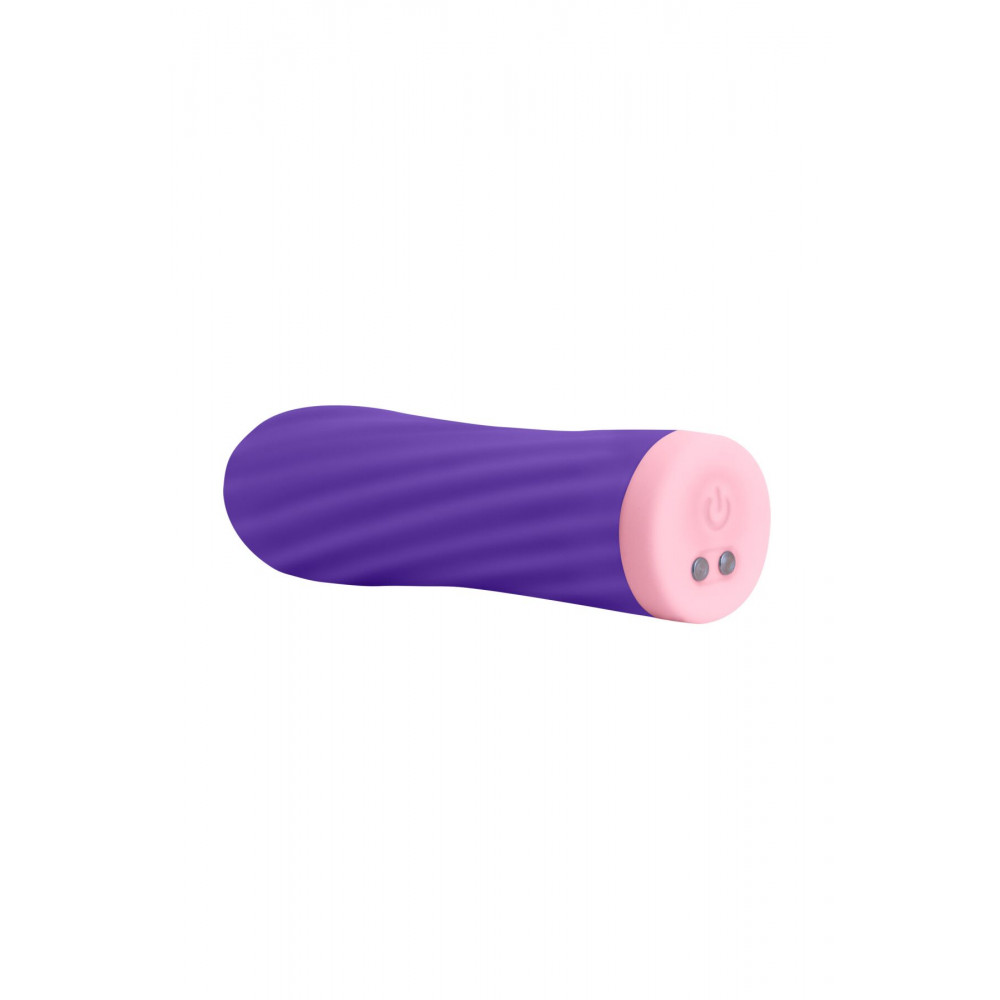Клиторальный вибратор - Вибропуля S Pleasures Bullets Twist & Shout Purple, фиолетовая, ребристая поверхность, 10 режимов 1