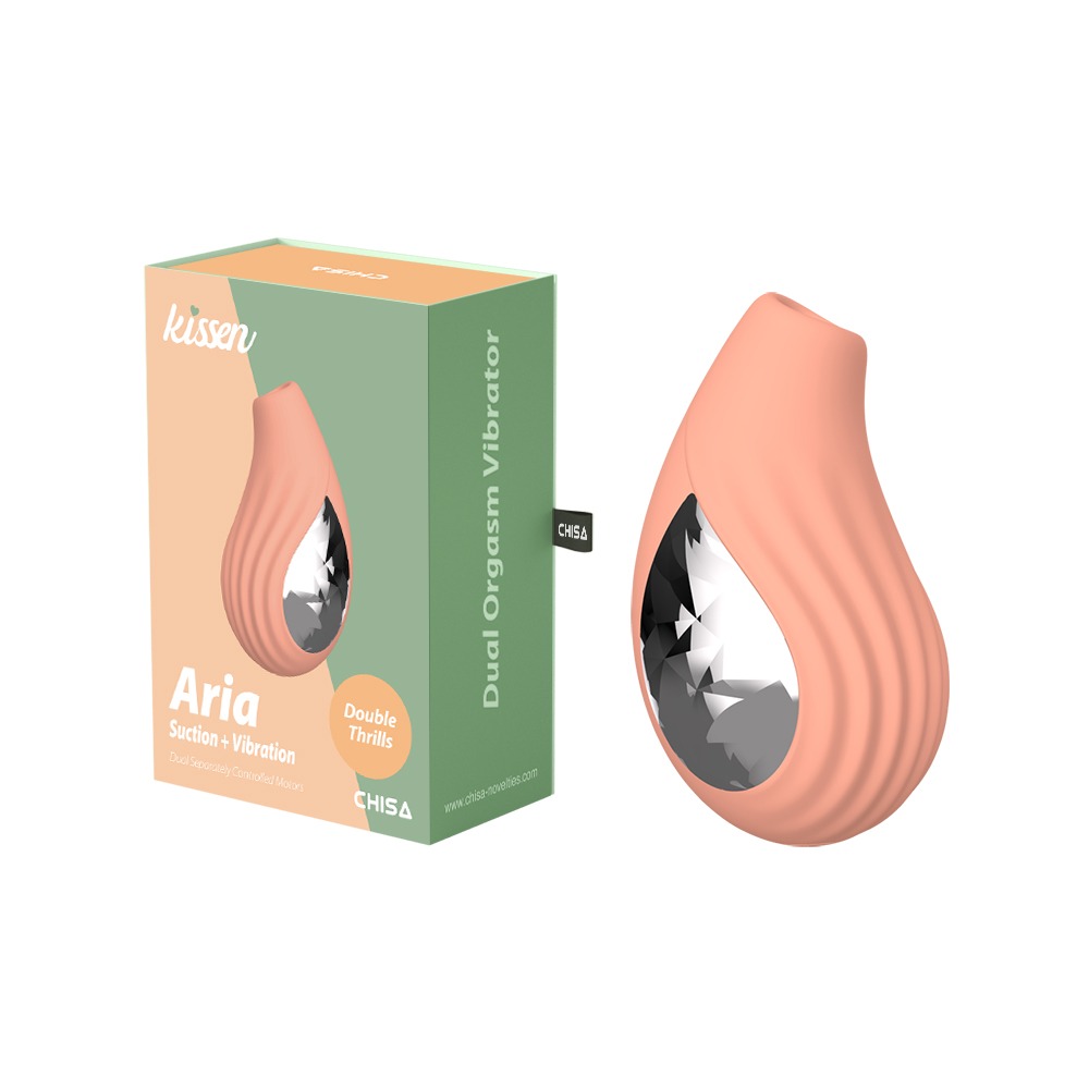 Секс игрушки - Вакуумный стимулятор для клитора с вибрацией Aria Chisa Kissen, силиконовый