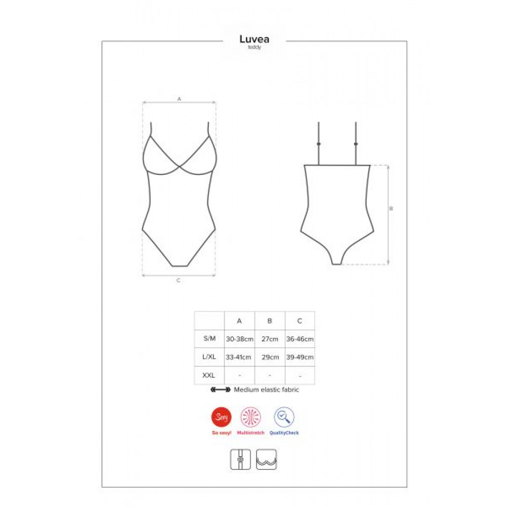 Эротическое боди - Боди Obsessive Luvae teddy S/M 2