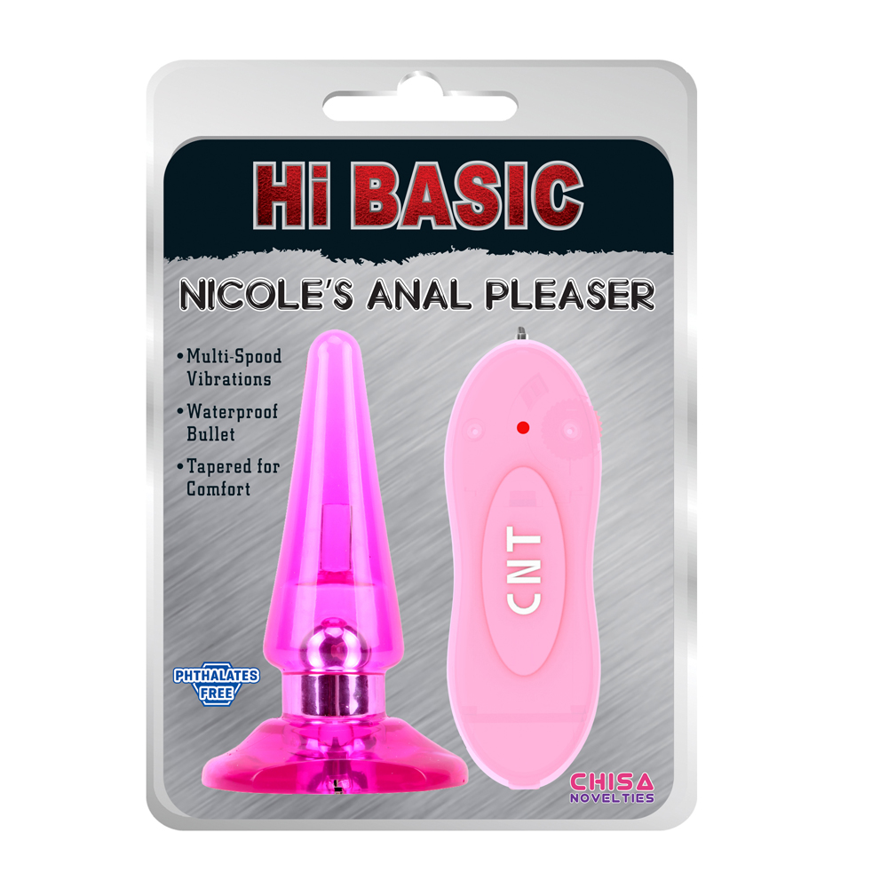 Анальные игрушки - Анальная пробка с вибрацией и пультом Chisa-Nicole's Vibrating Anal Pleaser-Pink 1