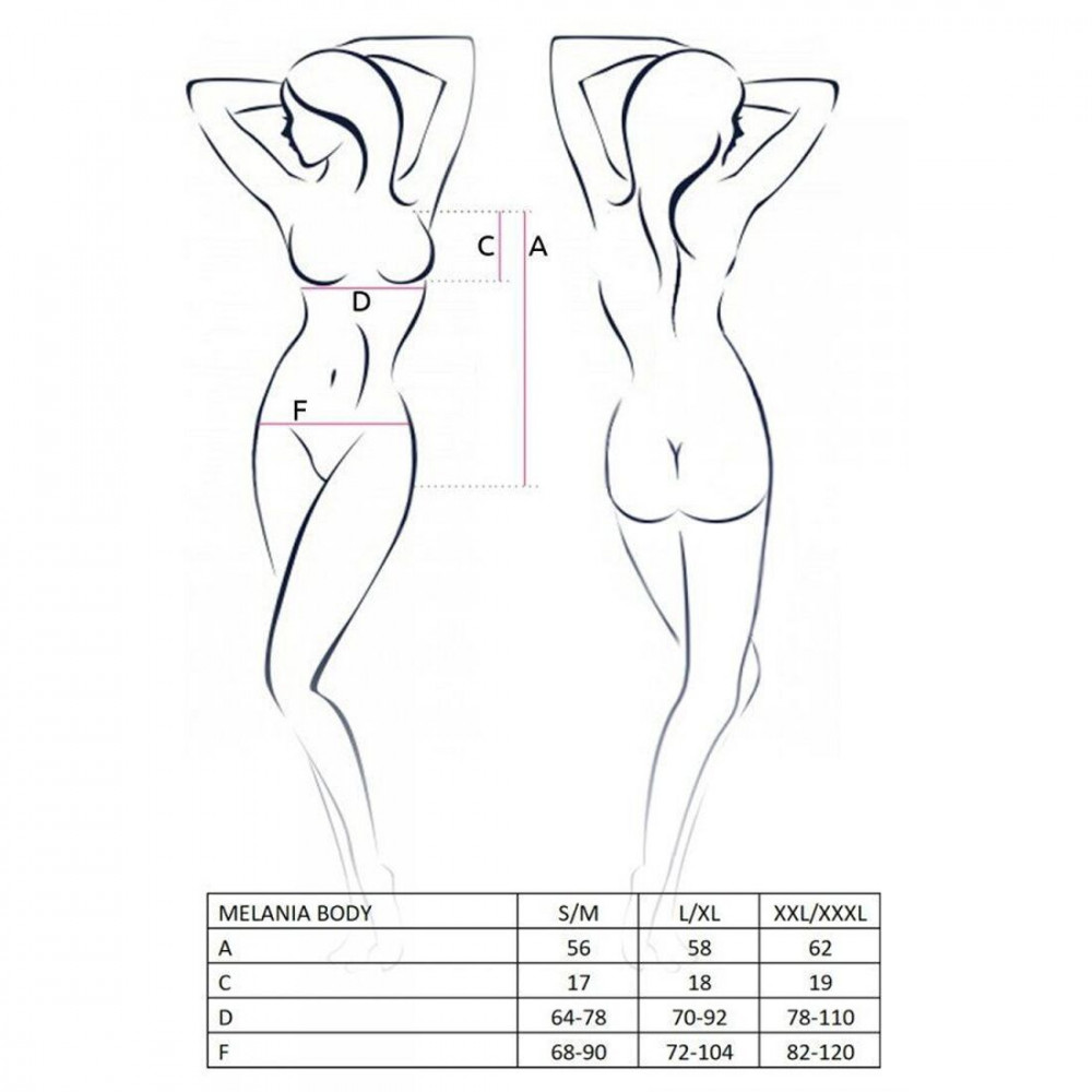 Эротическое боди - Боди MELANIA BODY black XXL/XXXL - Passion 1