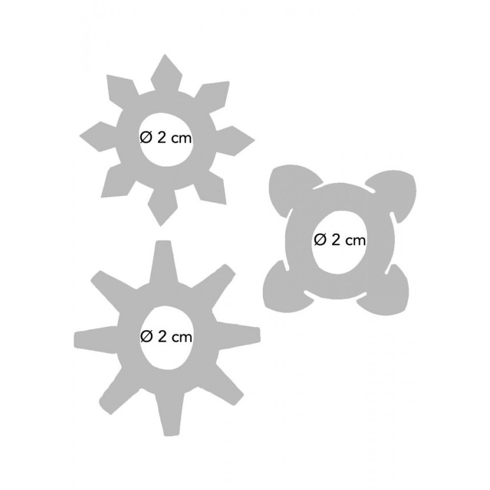 Секс игрушки - Эрекционные кольца Toy Joy Tickle C-Rings фиолетовые, 3 шт. 1