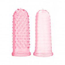 Набор рельефных насадок на палец Sexy finger розовый, 7 х 3 см