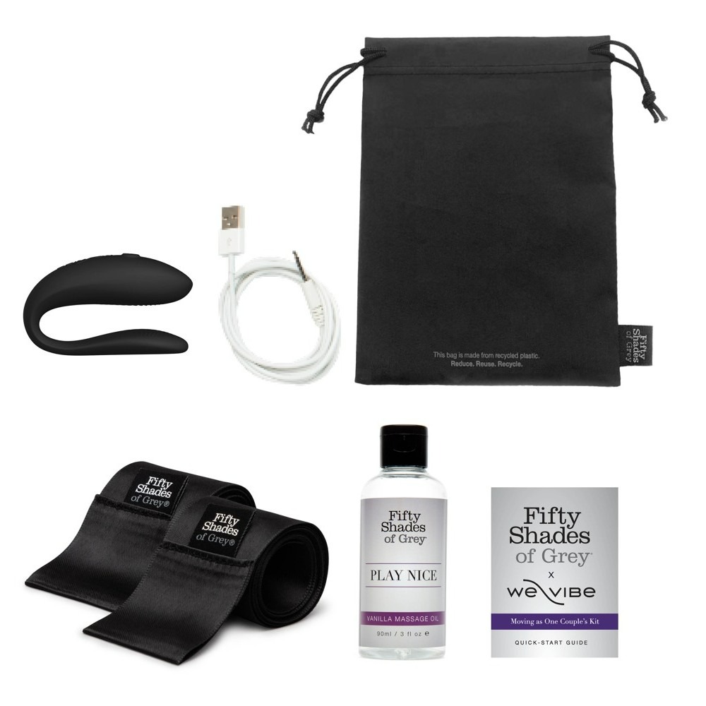 Вибраторы We-Vibe - Набор с парным вибратором Sync Lite We-Vibe и Moving As One от Fifty Shades of Grey, черный 2