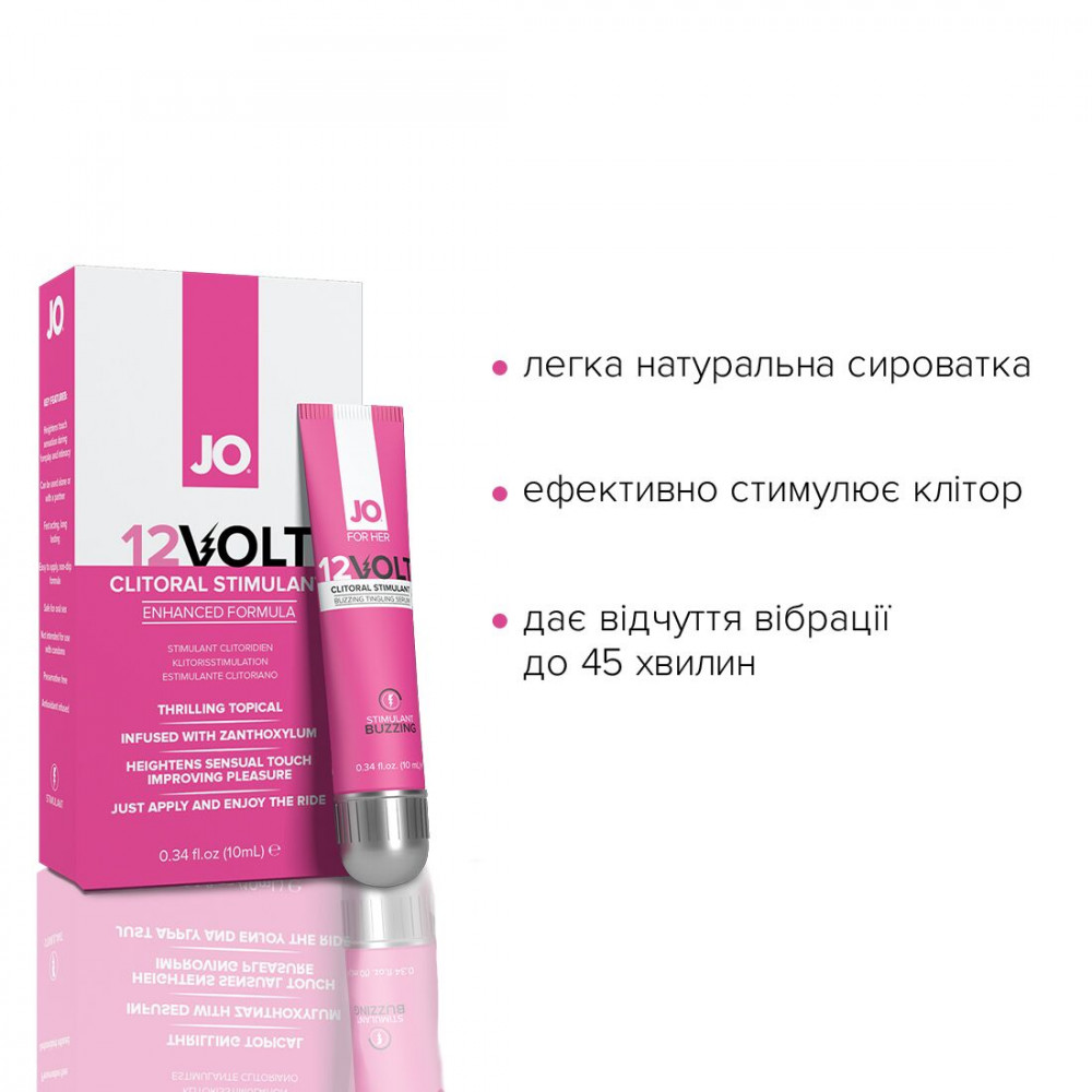 Женские возбудители - Возбуждающий гель для клитора System JO 12VOLT (10 мл) с эффектом пульсации и разогрева 4