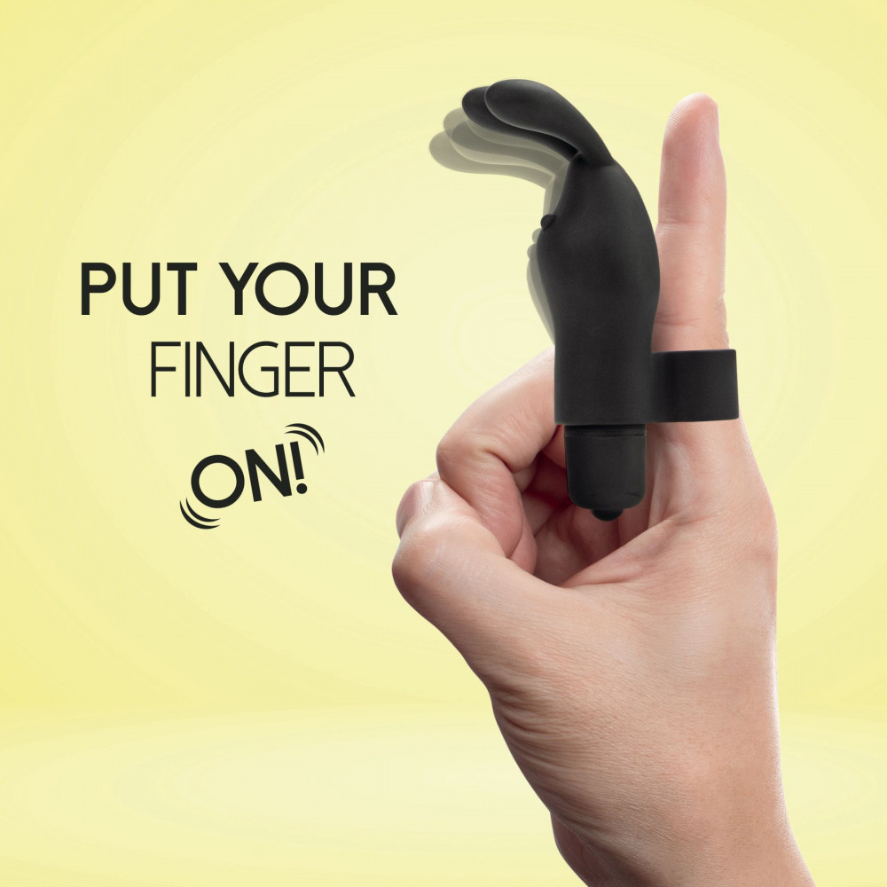 Мини вибраторы - Вибратор на палец FeelzToys Magic Finger Vibrator Black 4