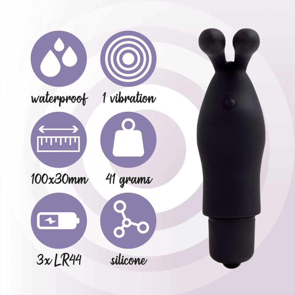 Мини вибраторы - Вибратор на палец FeelzToys Magic Finger Vibrator Black 2