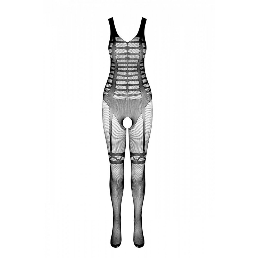 Бодистокинг - Сетчатый телесный бодистокинг-боди с симметричным рисунком Casmir CA005  5