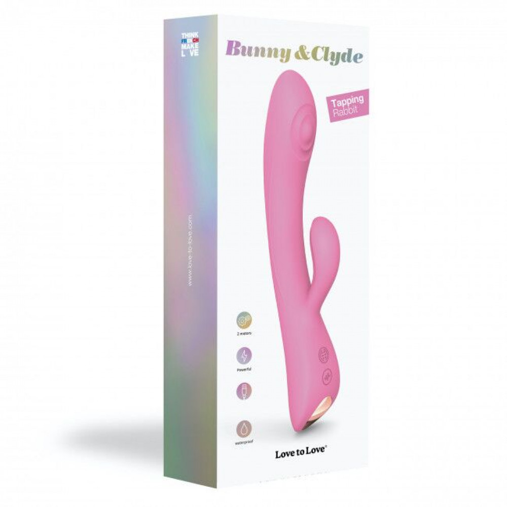 Вибратор-кролик - Вибратор-кролик с точечным массажем точки G - Love To Love Bunny&Clyde - Pink Passion 2
