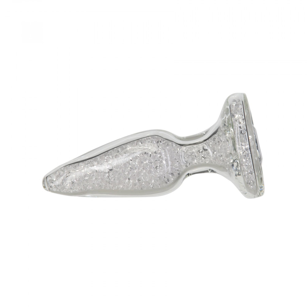 Анальная пробка - Стеклянная анальная пробка Pillow Talk Fancy Luxurious Glass Anal Plug, ⌀3,1см, вибропуля в подарок 7