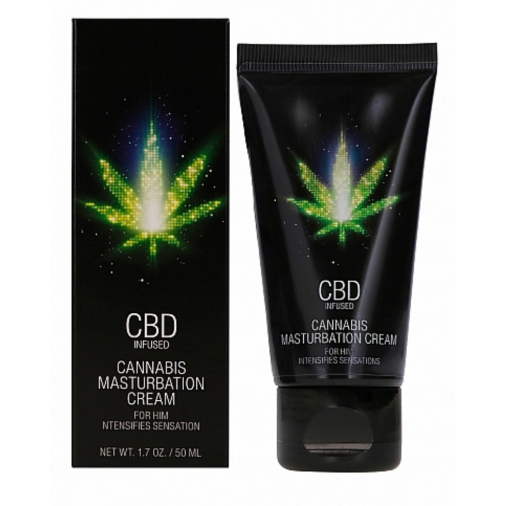 Лубриканты - Стимулирующий крем для мужчин Shots - CBD Cannabis Masturbation Cream For Him, 50 ml
