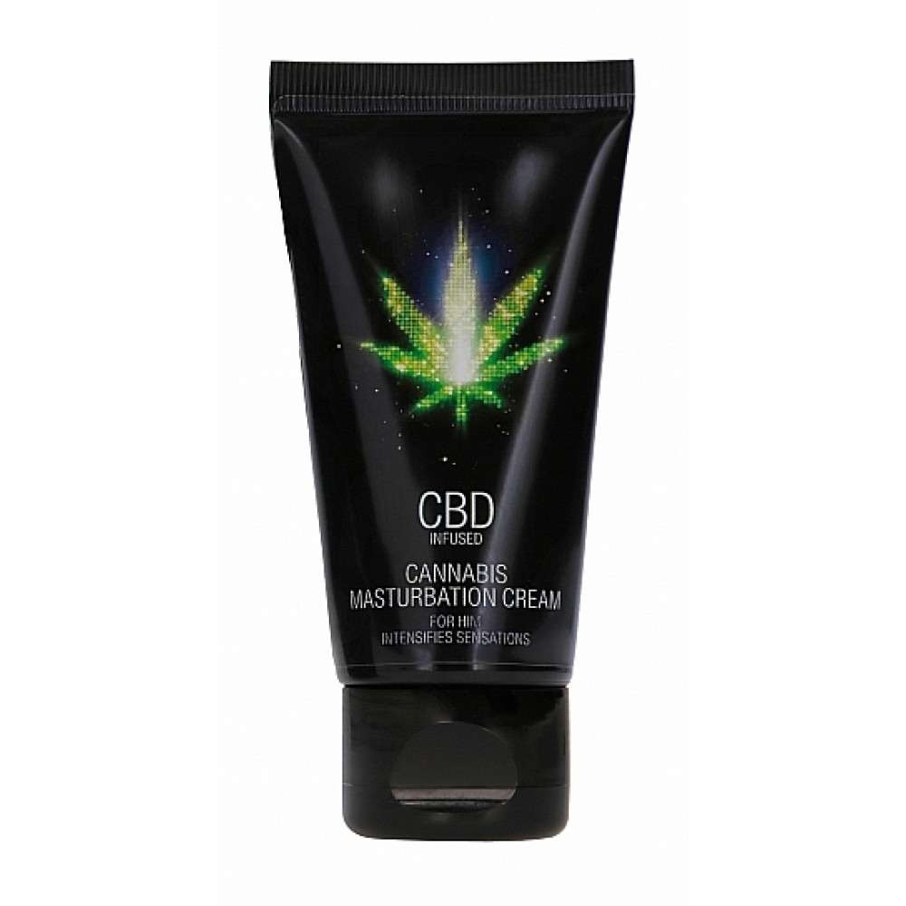 Лубриканты - Стимулирующий крем для мужчин Shots - CBD Cannabis Masturbation Cream For Him, 50 ml 10