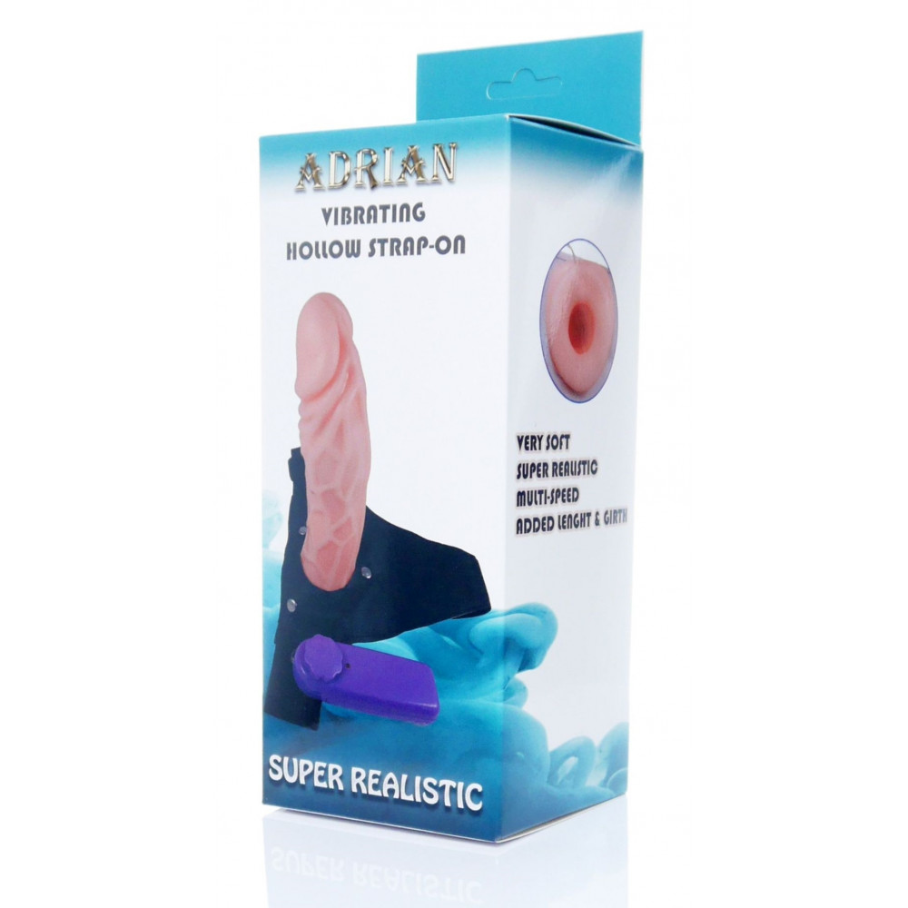 Страпон - Страпон мужской с вибрацией BOSS - Adrian Hollow Strap-on vibrating, BS4600009 2