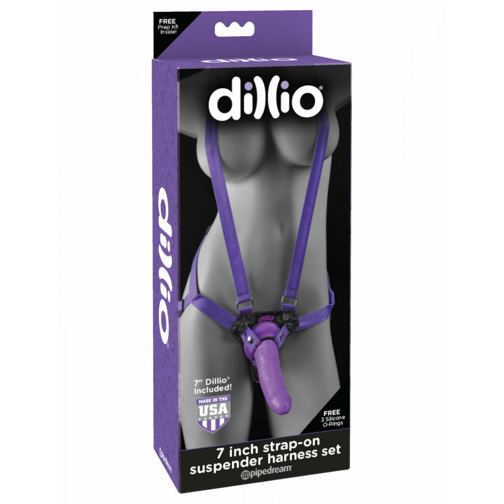 Секс игрушки - Страпон на ремнях Dillio 7 Strap-On Suspender Harness 5