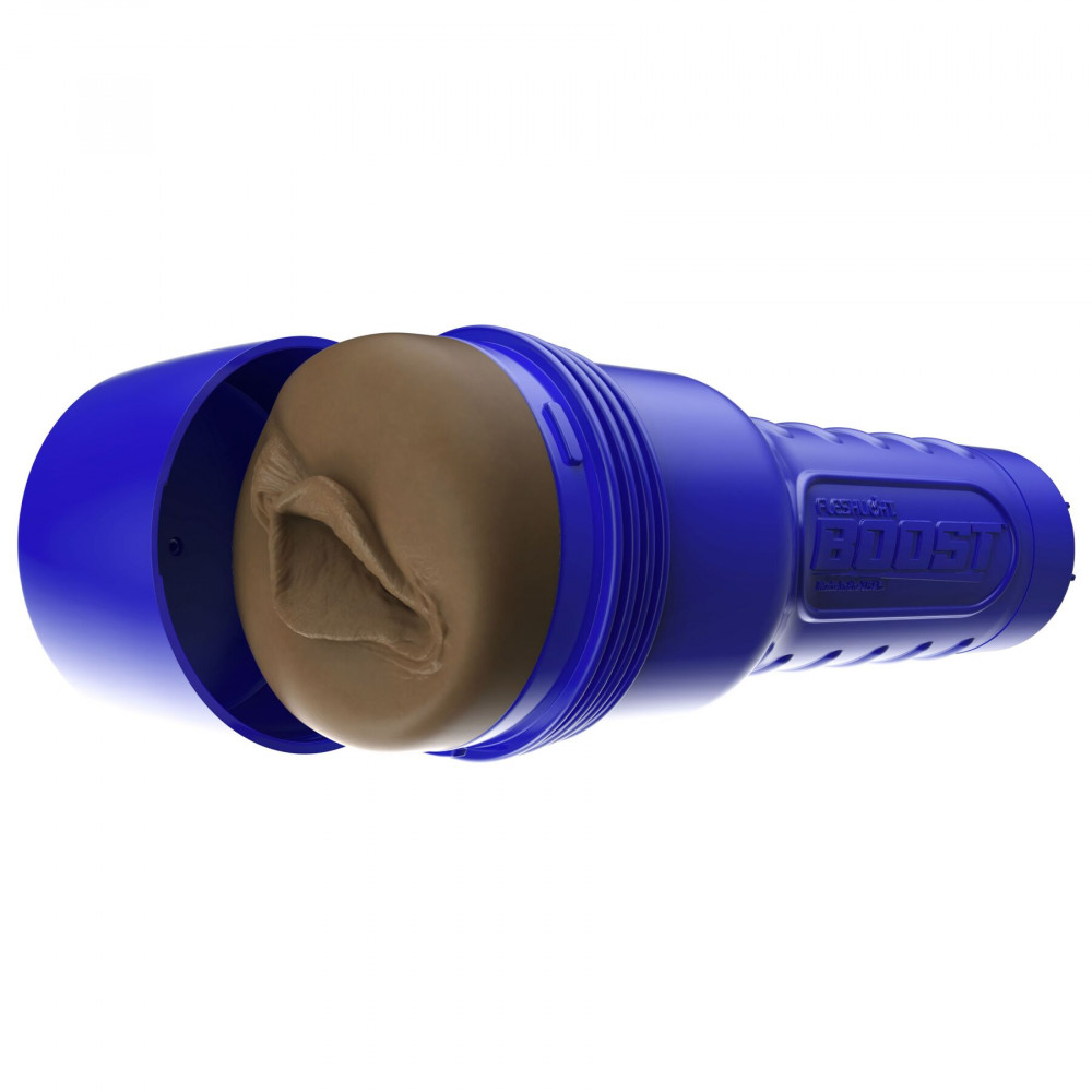 Мастурбаторы вагины - Мастурбатор-вагина Fleshlight Boost Bang Medium Dark Flesh, плавающие кольца Turbo Tech 6