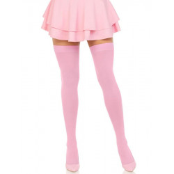 Плотные непрозрачные чулки Leg Avenue Opaque Nylon Thigh Highs Pink, One Size