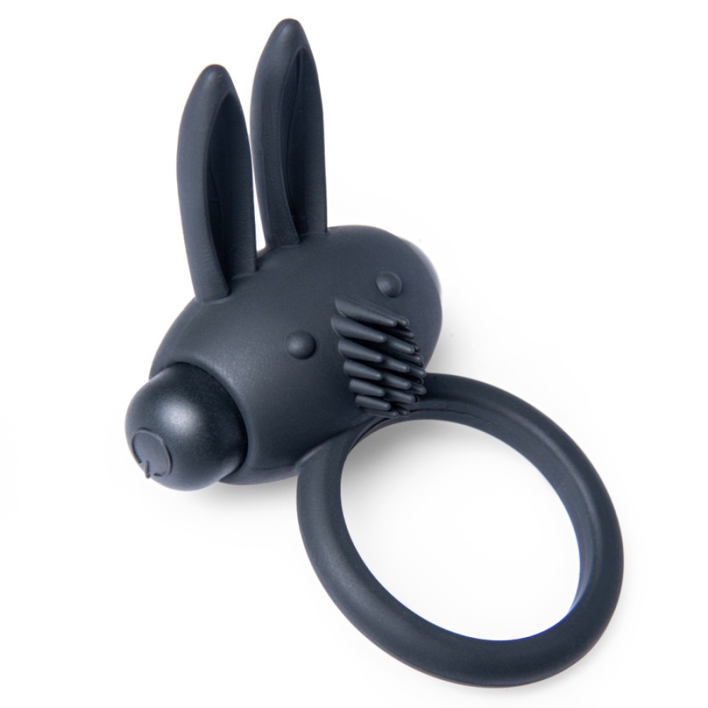 Секс игрушки - Вибро-эрекционное кольцо в виде кролика Easy Toys Bunny Vibe черное 1