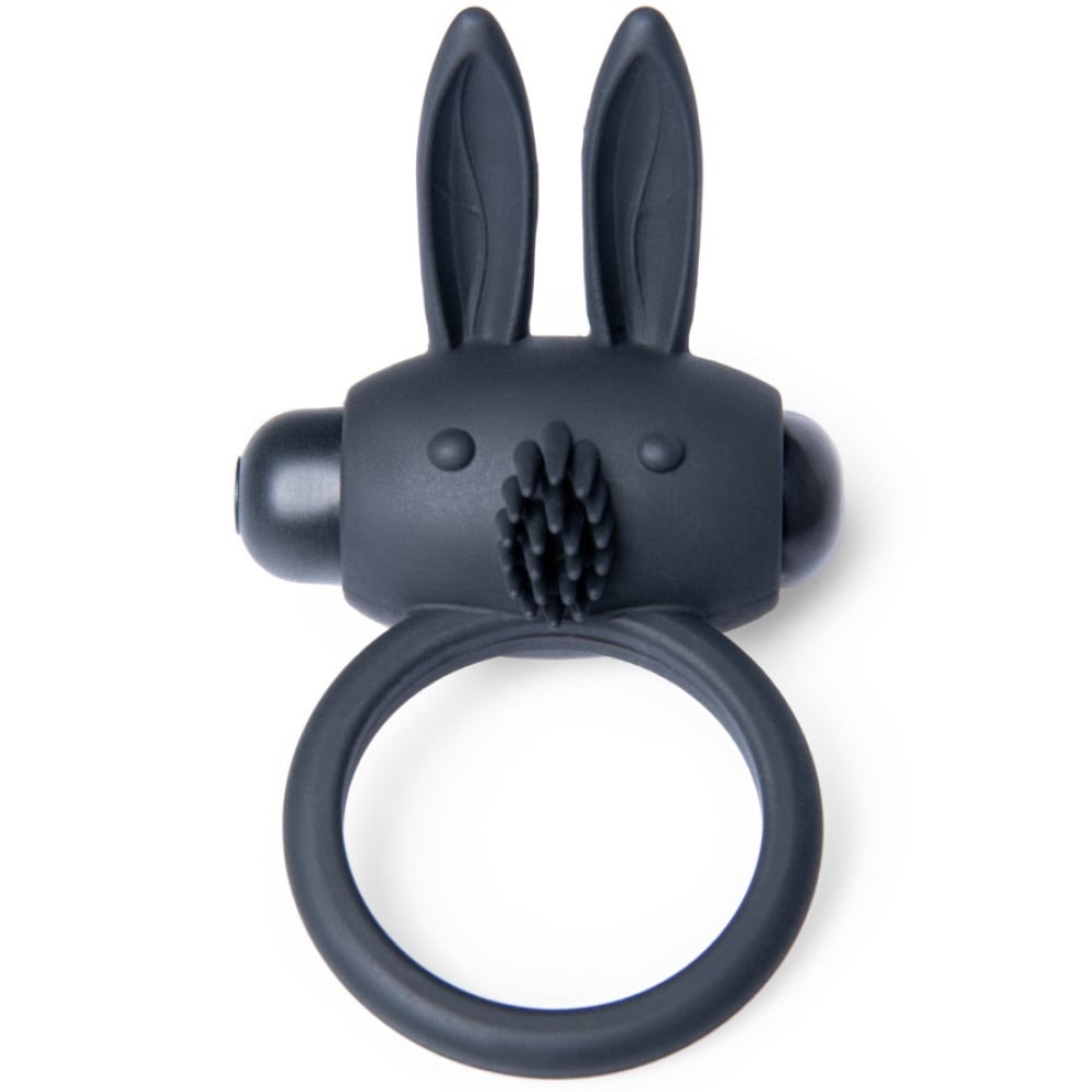 Секс игрушки - Вибро-эрекционное кольцо в виде кролика Easy Toys Bunny Vibe черное