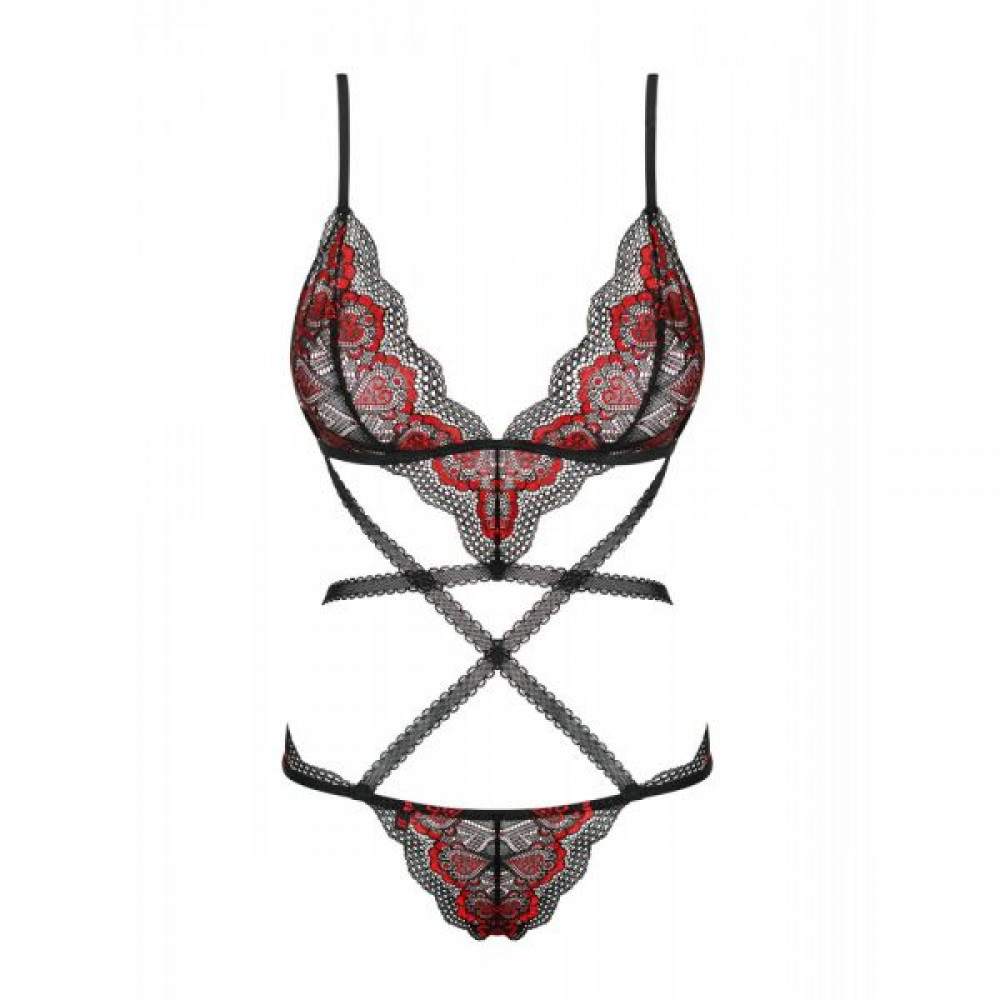 Эротическое белье - Боди Obsessive Megies teddy black L/XL 3