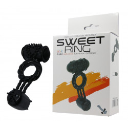 Эрекционное вибро кольцо с стимулятором клитора BAILE Sweet Vibration Ring, BI-014080-1