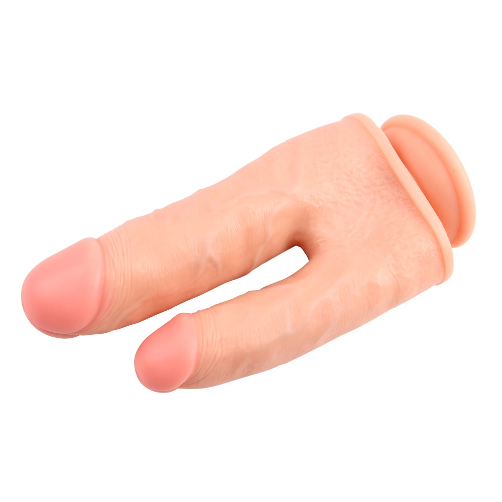 Секс игрушки - Фаллоимитатор двойной с мошонкой Chisa Ballsy Super Cock Bromeo # 02 на присоске, телесный 2