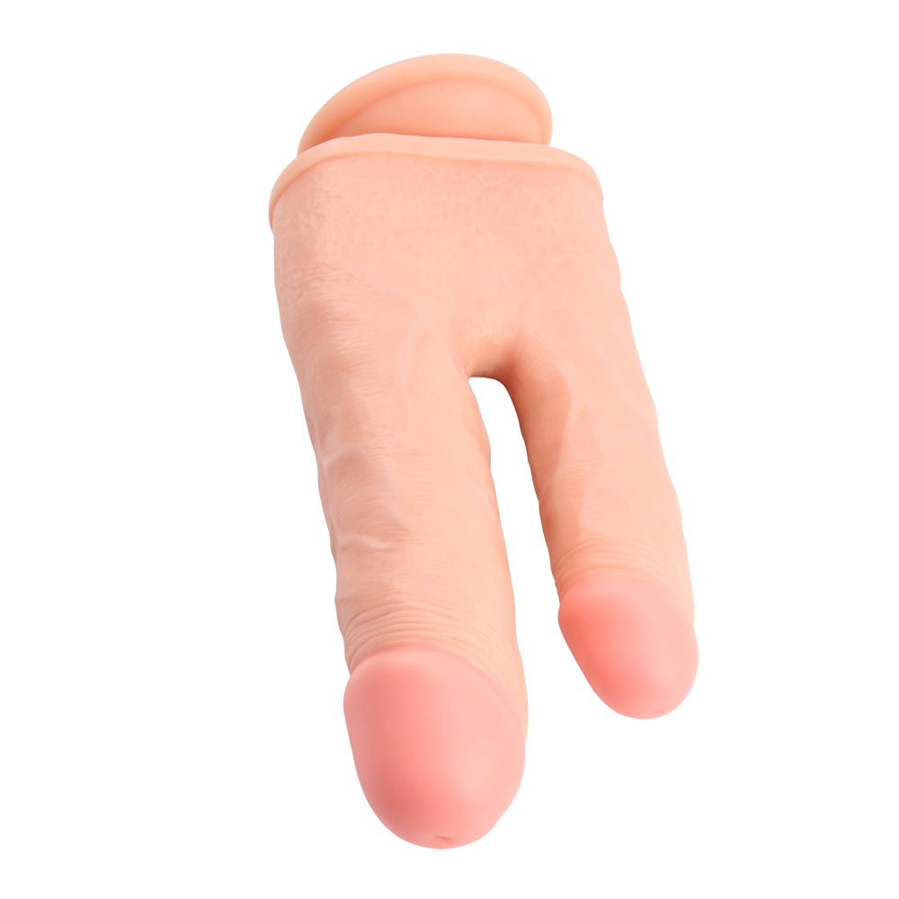 Секс игрушки - Фаллоимитатор двойной с мошонкой Chisa Ballsy Super Cock Bromeo # 02 на присоске, телесный 1