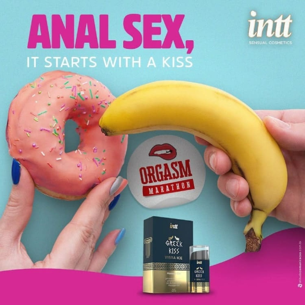 Анальные смазки - Гель для римминга (анилингуса) и анального секса Intt Greek Kiss с вибрацией 3