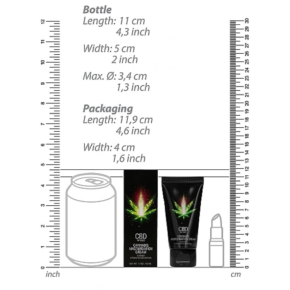 Лубриканты - Стимулирующий крем для женщин Shots - CBD Cannabis Masturbation Cream For Her, 50 ml 5