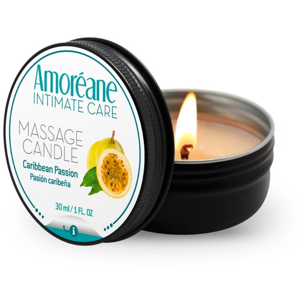 Лубриканты - Массажная свечка Amoreane Candle Карибская страсть 30 мл